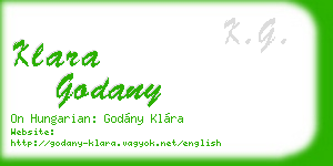 klara godany business card